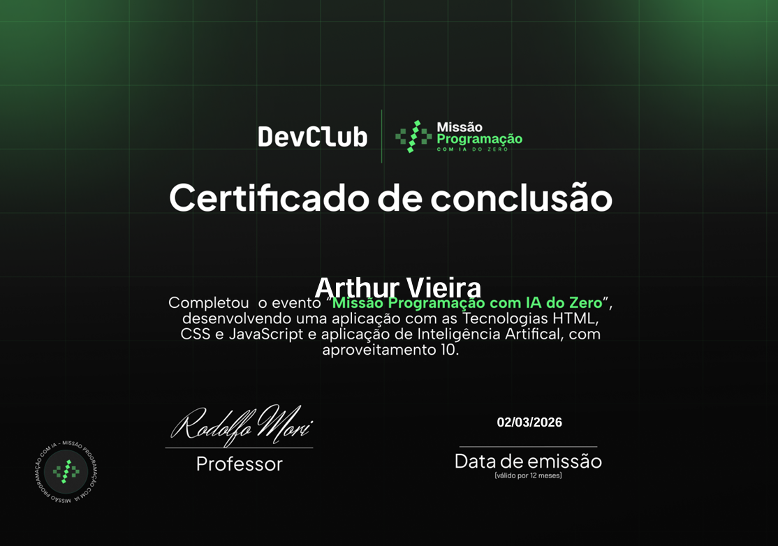 Certificado DevClub